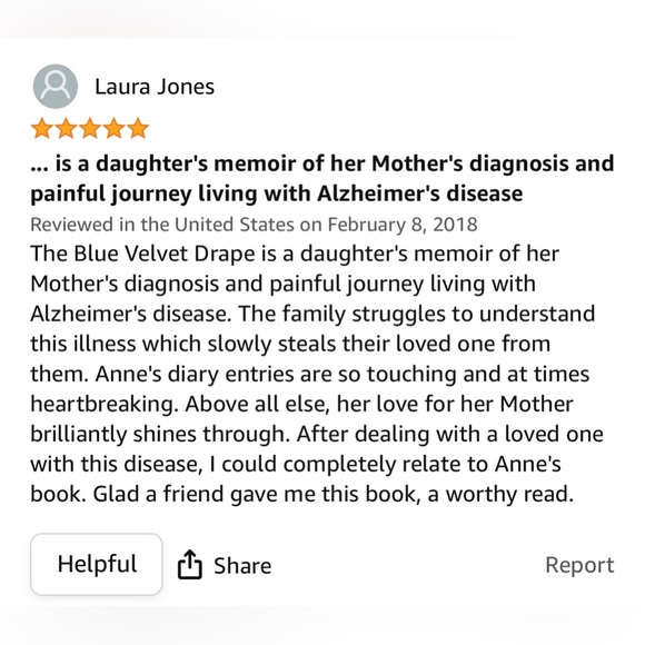 SIGNED Book / The Blue Velvet Drape: Dealing with Dementia, NWOT - Picture 12 of 16